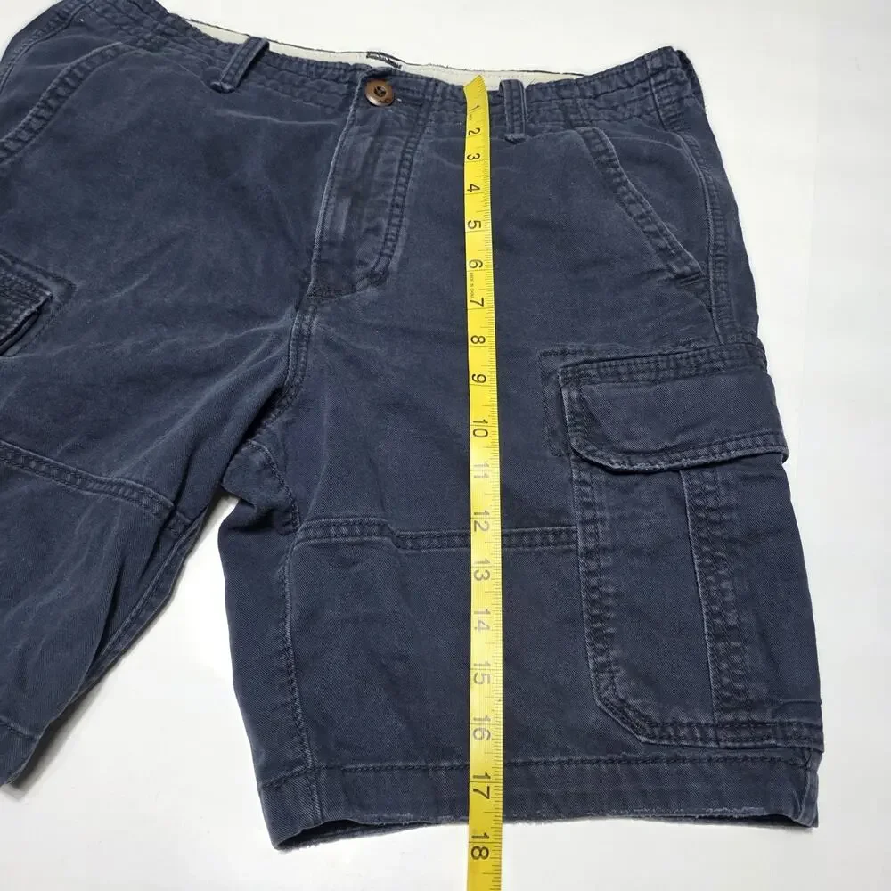 Men's Hollister Classic Cargo Fit Shorts Blue Size 31 Beach Preppy